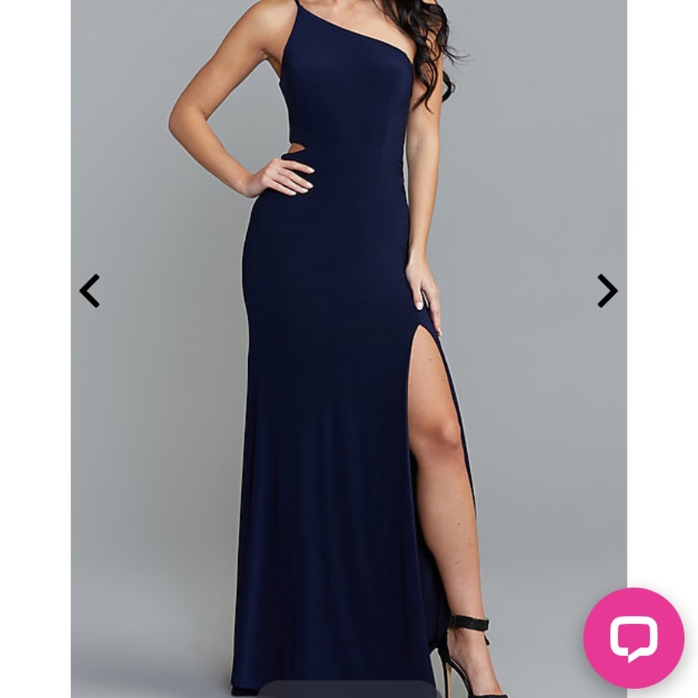 One shoulder long emerald prom and bridesmaids dress